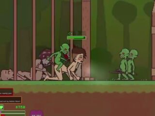 Captivity &vert; peringkat 3 &vert; telanjang perempuan survivor fights beliau cara melalui keberahian goblins tetapi fails dan mendapat fucked keras menelan liters daripada air mani &vert; hentai permainan gameplay p3